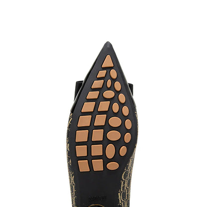 Women's Lefu Shoes New Spliced Pointed Anti slip Flat Casual Shoes Business Shoes