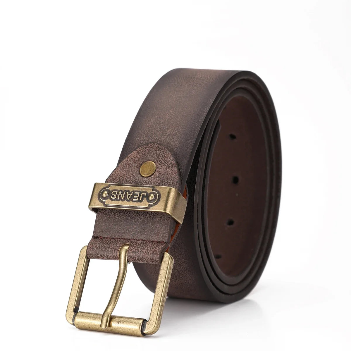 A Western-Style PU Leather Belt for Both Men and Women, a Classic and Casual Retro Belt