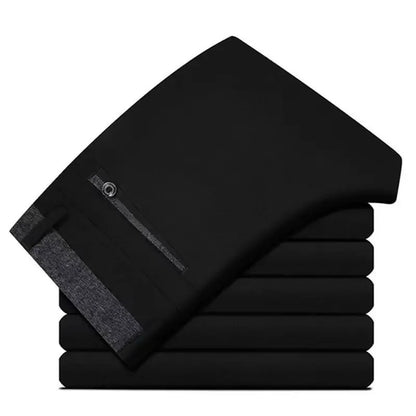 Black Suit Pants for Men Spring and Autumn Stretchy and Non-Ironing Office Trousers Slim Fit Formal Pants for Men Dress Pants