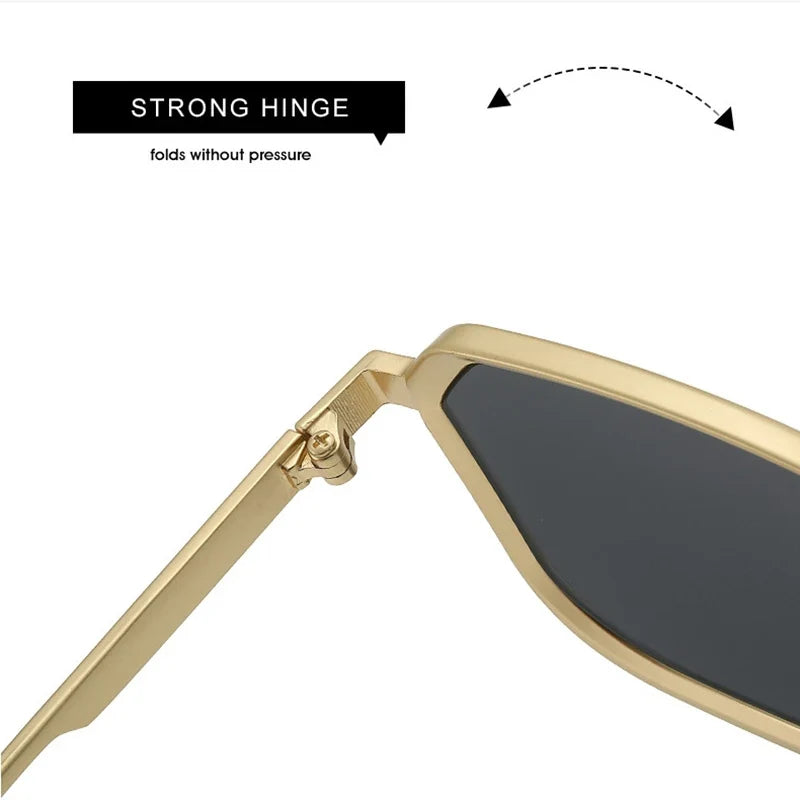Heavy Metal Sunglasses For Men Steampunk Fashion Glasses Vintage Shades Retro Square Gafas De Sol Hombre Lunette De Soleil Homme