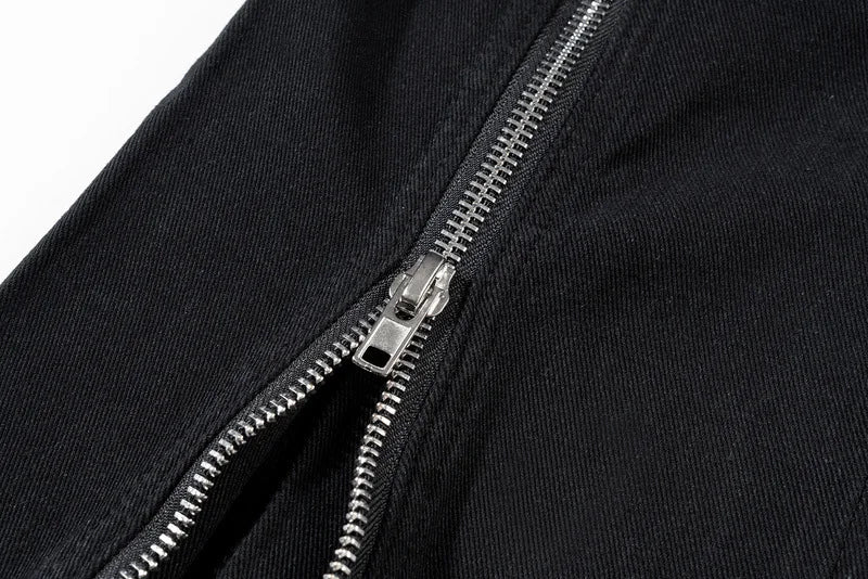 2023 Brand New Classic Rick Denim Folding Zipper Slim Fit Straight PANT Jeans Cotton Denim Pants Comfort Casual Jeans M-XXL #717
