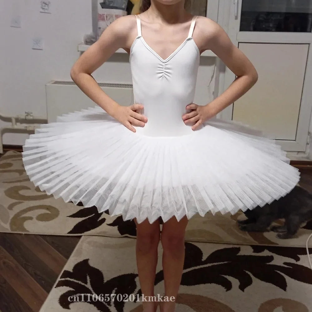 White Pink Ballet Tutu Skirt Swan Lake Ballet Dress Children's Performance Costume Kids Belly Dance Clothing Stage
