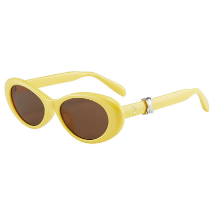 Vintage Oval Sunglasses NEW Women Luxury Brand Designer Small Oval Sun Glasses Retro Fashion Shades Men Eyegalsses Gafas De Sol