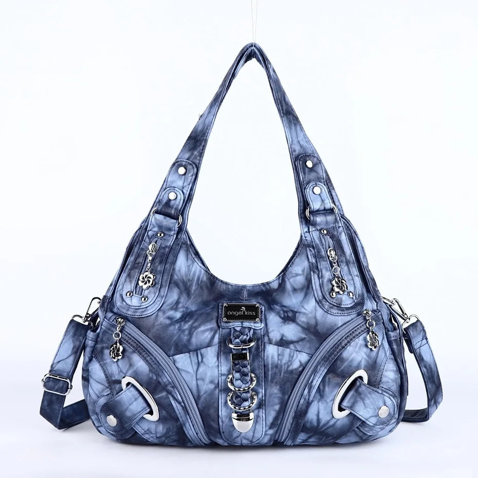 Women Handbags Fashion Shoulder Bag Large Black Tote Top-handle Shopping Pack Multiple Pockets Satchel Lady  Purse