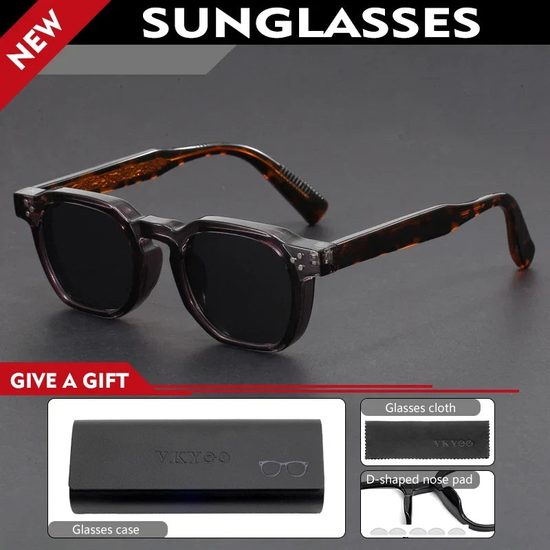 New Fashion Personalized Simple Geometric Design Polarized Sunglasses UV Protection Customizable Prescription  1045