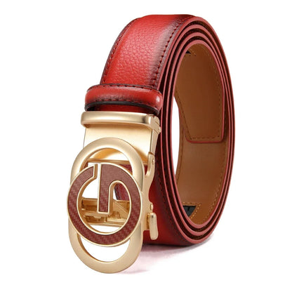 Men's Leather Belt Men's High-quality Metal Buckle Business Black Cowhide Men's Fashionable Casual Belt Women's Size