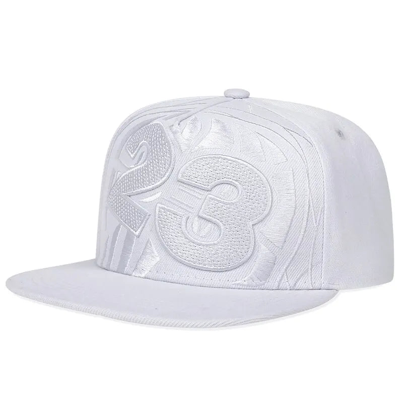 Unisex 23 Basketball Letter Embroidery Hip-hop Hats Outdoor Adjustable Casual Baseball Caps Sunscreen Hat