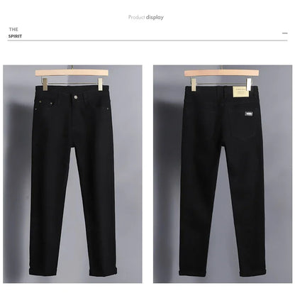 5 Colors Spring Autumn New Men's Clothing Slim Jeans Fashion Brown Business Casual Stretch Denim Pants Male Brand Trousers