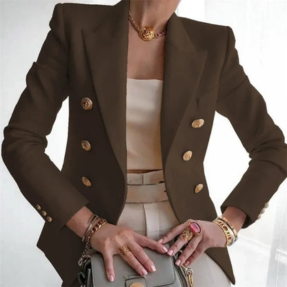 Women's Korean Fashion Long Sleeve Blazer Casual Loose Office Coat Spring Autumn Versatile New Clothing