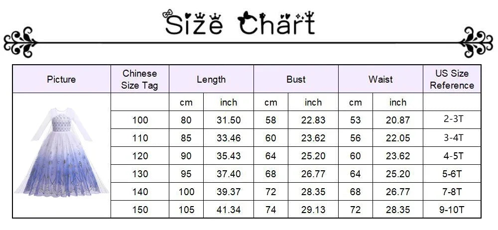 Girls Princess Dress Kids Elsa Anna Snow White Aurora Belle Rapunzel Peach Halloween Costume Children Birthday Party Clothes