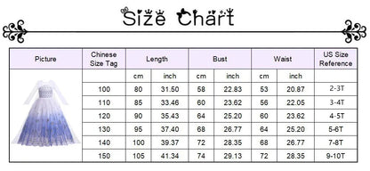 Girls Princess Dress Kids Elsa Anna Snow White Aurora Belle Rapunzel Peach Halloween Costume Children Birthday Party Clothes