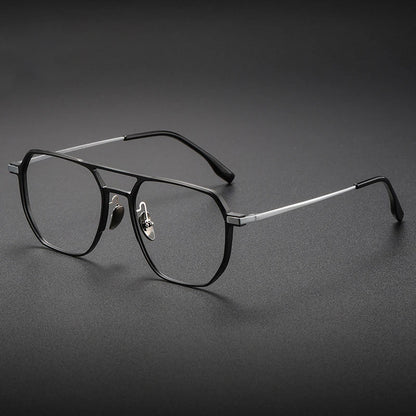 Large Frame Aluminum Frame Titanium Business Anti-Blue Light Reading Glasses Men Ladies Customizable Prescription ZY-20239