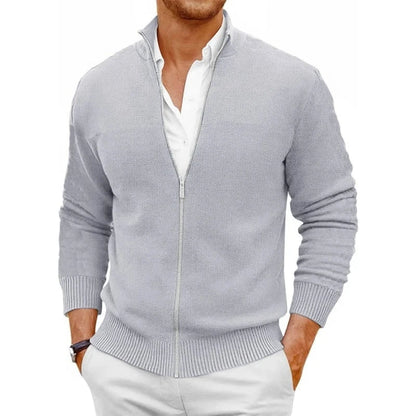 Men's Zipper SweaterCoats Slim Fit Sweaters Stand Cold Blouse Knitwear Fall Winter Cardigan Jumper Warm Streetwear