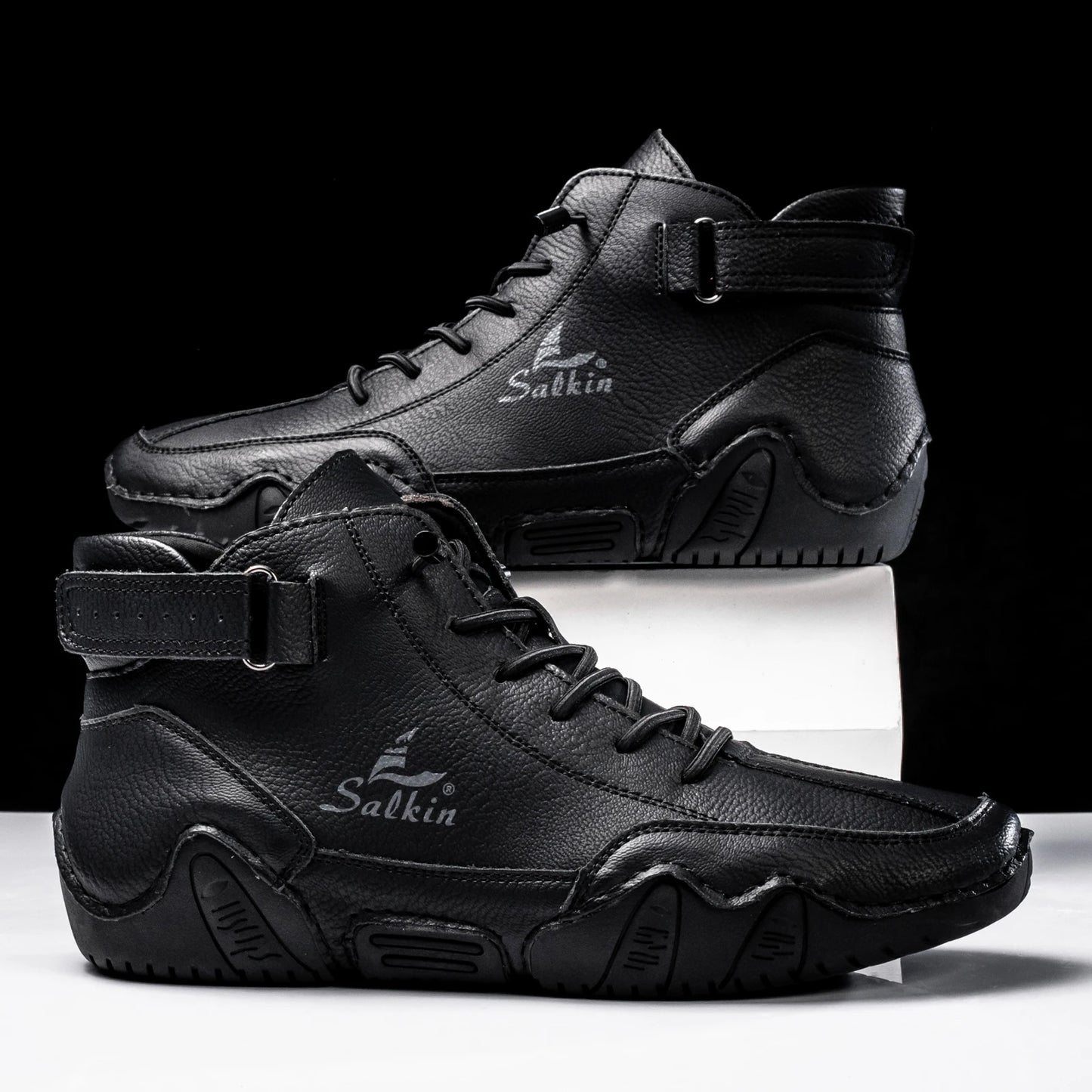 New 2025 Handmade Men Boots Design Sneakers Man Outdoor Non-Slip Casual Leather Men Shoes Ankle Boots Breathable Hot Sale