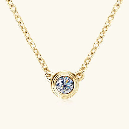 3mm Moissanite Diamond Round Pendant Necklaces for Women 925 Sterling Silver Chains Wedding Fine Jewelry Gift Collares
