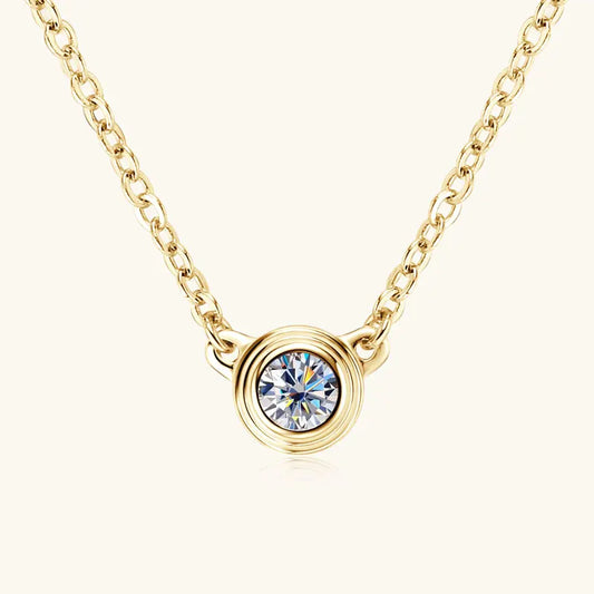 3mm Moissanite Diamond Round Pendant Necklaces for Women 925 Sterling Silver Chains Wedding Fine Jewelry Gift Collares