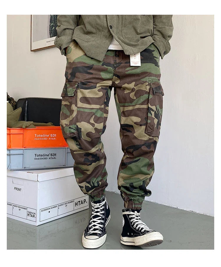 Spring Autumn Streetwear American Casual High Quality Camouflage Cargo Pants Men Clothing Harajuku Tactical Jogging Trousers