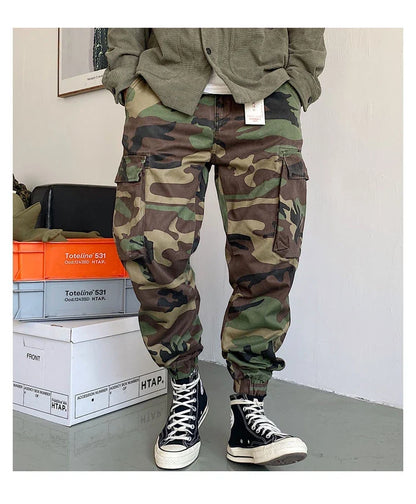 Spring Autumn Streetwear American Casual High Quality Camouflage Cargo Pants Men Clothing Harajuku Tactical Jogging Trousers