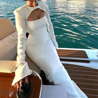 Customized Mermaid Black Prom Dresses France Long Sleeves Formal Evening Dresses Women Wedding Party Gowns Vestidos De Noche