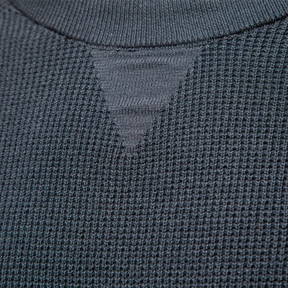 Raglan Sleeve Polo Shirt Men Henley Collar Solid Color Long Sleeve Heavyweight Cotton Business Casual Autumn Winter