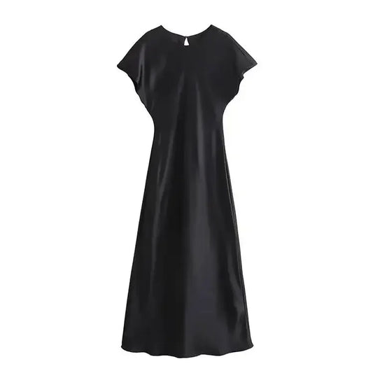 Midi Satin Dress Woman Long Dresses For Women Chic And Elegant Evening Dresses Female Party Dress