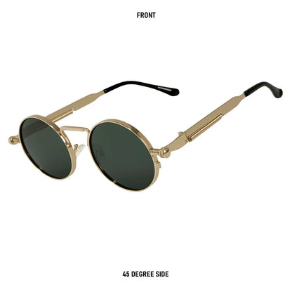 Round Steampunk Sunglasses Men UV400 Protection Punk Fashion Glasses Vintage Luxury Dropshipping Gafas De Sol Lunette De Soleil