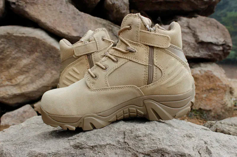 Tactical Mens Boots Special Force Leather Waterproof Desert Combat Ankle Boot Work Shoes Plus Size 39-47