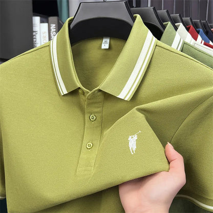 100% cotton luxury brand short sleeve polo shirt men new classic pony embroidery summer T-shirt high-end fashion casual Paul top