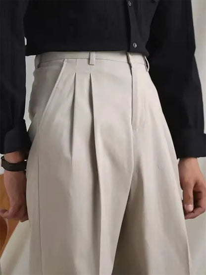 Men's Dress Pants 3 Solid Color Gentleman Cotton T Erkek Pantolon Moda Masculina Luxury Pants British NaplesMen Office Trousers