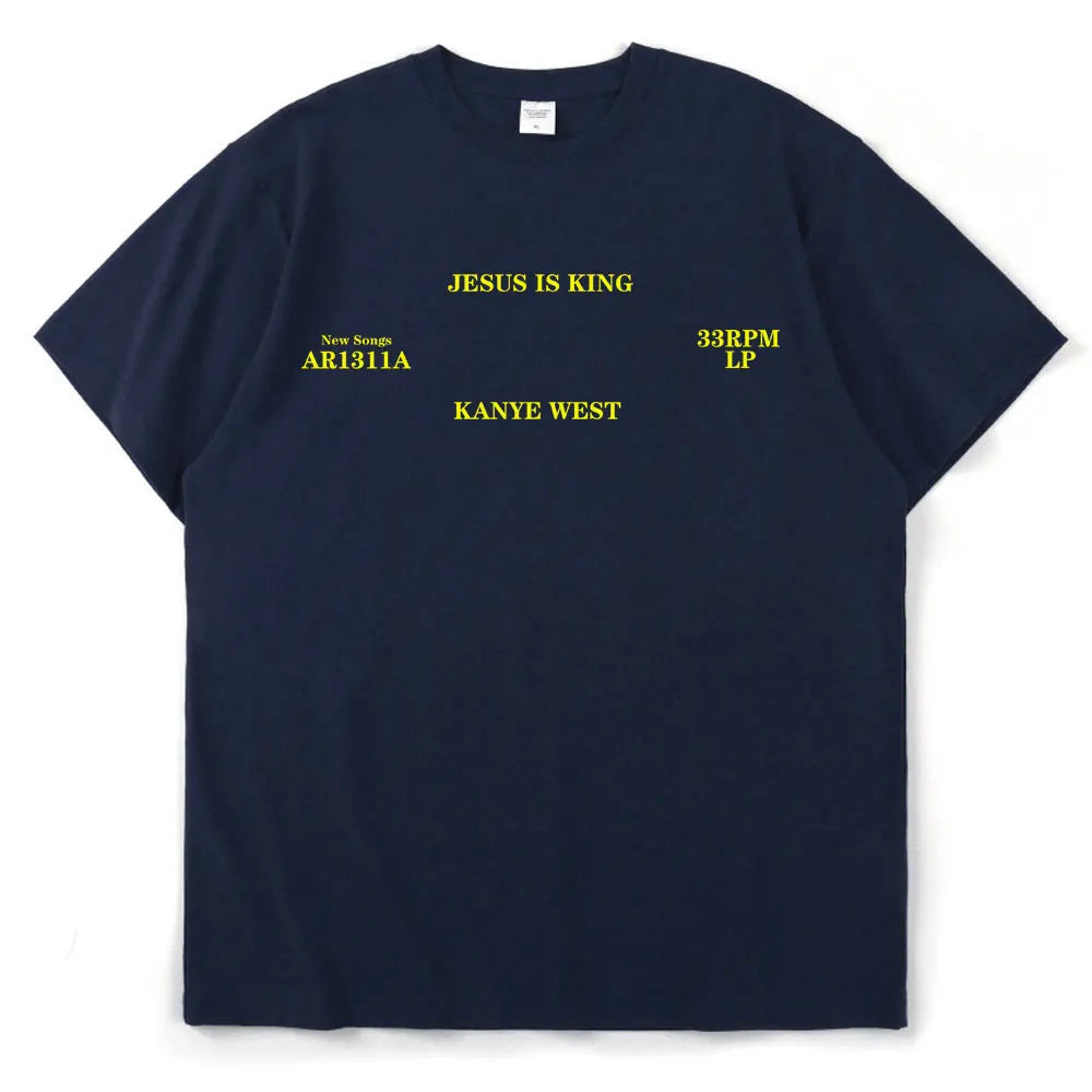 Kanye West T Shirt Jesus Is King High Quality Short Sleeve T-shirts Vintage Harajuku Cotton Men Women T-shirt Clothes Streetwear