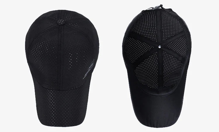 Quick Dry Baseball Cap Outdoor Sports Mesh Breathable Hat For Men Portable Hiking Fishing Sunbonnet Golf Adjustable Cap
