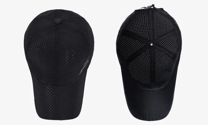 Quick Dry Baseball Cap Outdoor Sports Mesh Breathable Hat For Men Portable Hiking Fishing Sunbonnet Golf Adjustable Cap