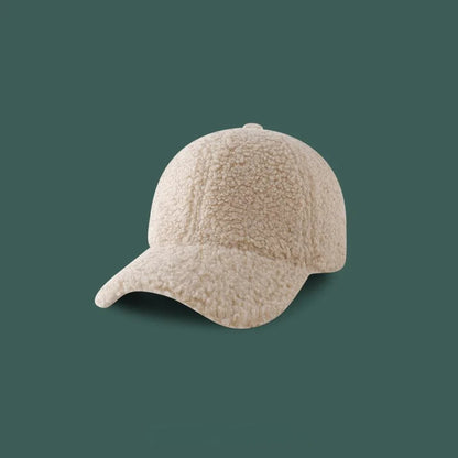 Artificial Lamb Wool Baseball Cap Women Winter Warm Hat Men Outdoor Sports Travels Baseball Hats Autumn Spring Hats