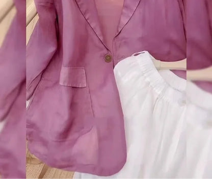 Elegant Casual Women's Suit Jacket 2026 New Shirt Unique High-End Sun Protection Beautiful Top Slimming Pure Color Button up