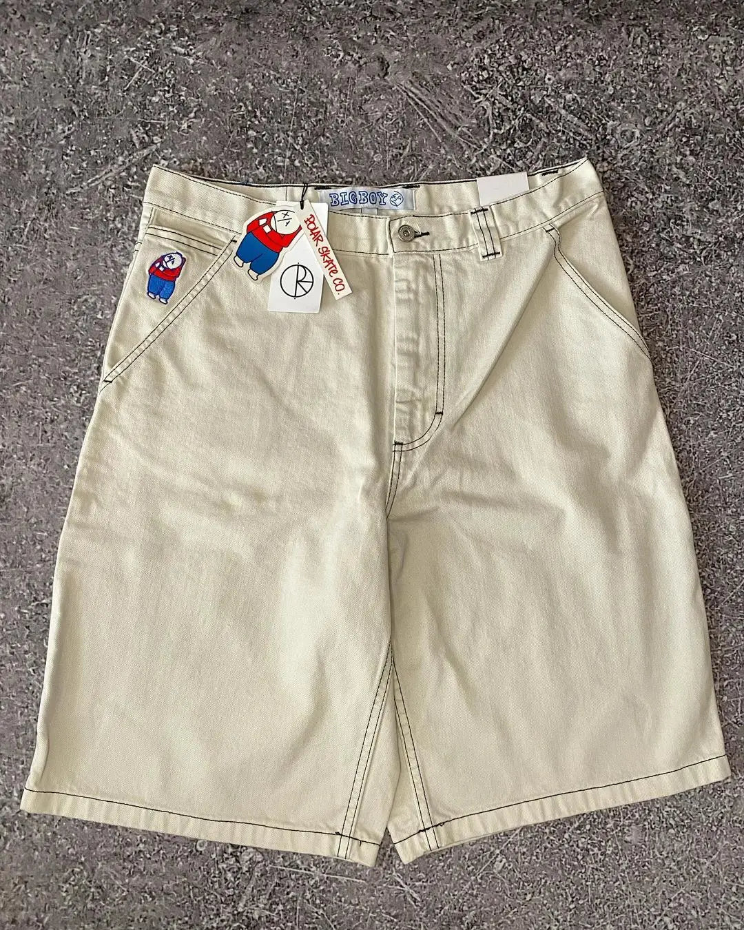 Big Boy Casual Denim Shorts Y2k Retro Baggy Hip Hop Cartoon American Harajuku Embroidered Men Shorts  Fashion Street Wear Jorts