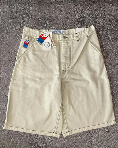 Big Boy Casual Denim Shorts Y2k Retro Baggy Hip Hop Cartoon American Harajuku Embroidered Men Shorts  Fashion Street Wear Jorts