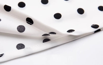 2024 Summer New Women's French European and American Wave Point Sleeveless Hanging Neck Printed Temperament Strap Dress