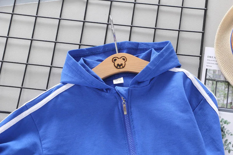New Spring Autumn Baby Boys Clothes Children Girls Sports Hooded Jacket Pants 2Pcs/Sets Toddler Casual Costume Kids Tracksuits