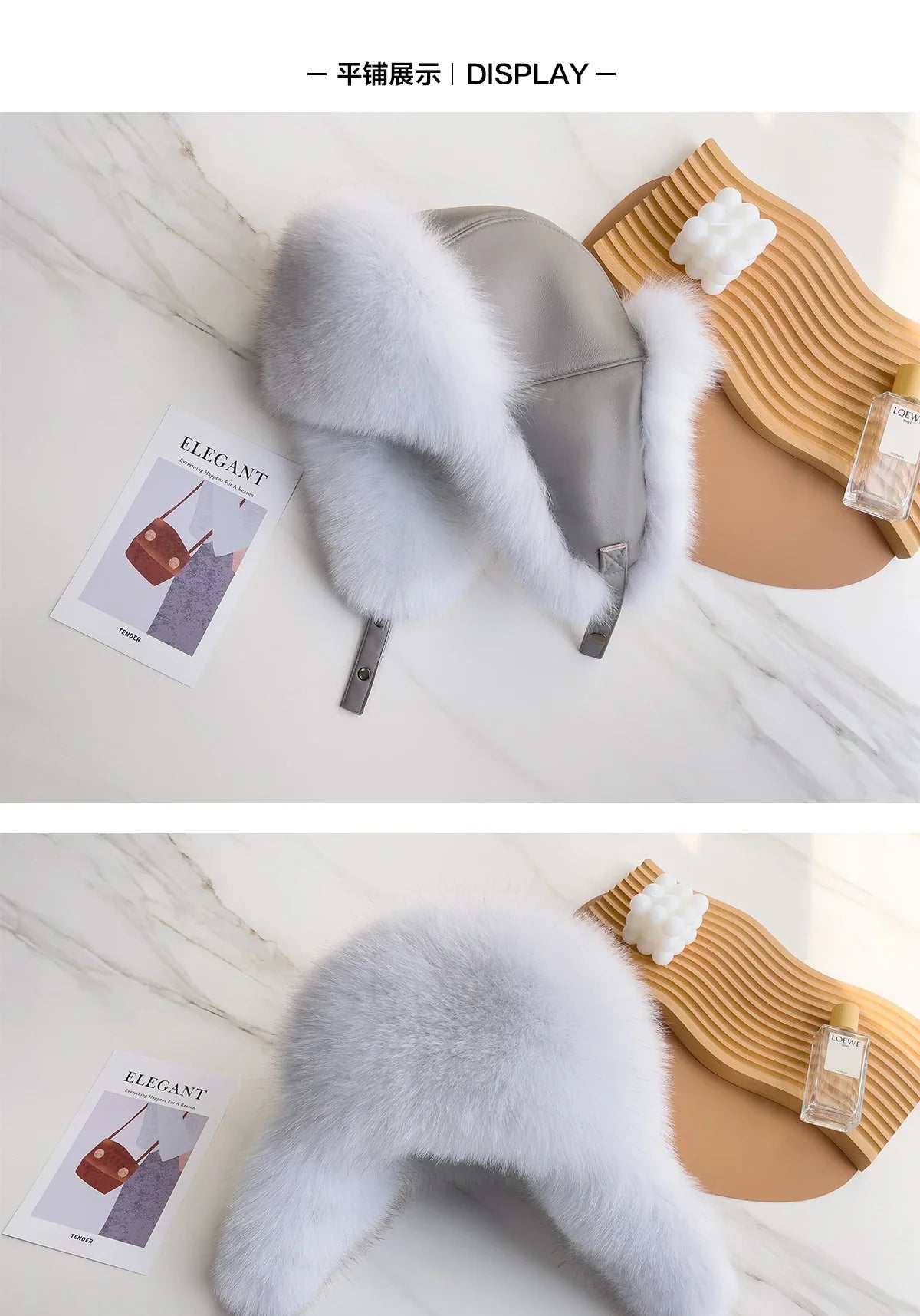 Winter Warm Real Fox Fur Hat Ear-Protecting Hats Women's Genuine Leather Windproof Fox Fur Bomber Hat Thickened Sheepskin Cap