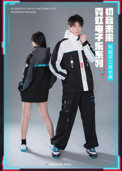 Hatsune Miku Cosplay Men's Trousers Cargo Pants Anime Vocaloid Women Man Clothes Work Trousers Casual Costume