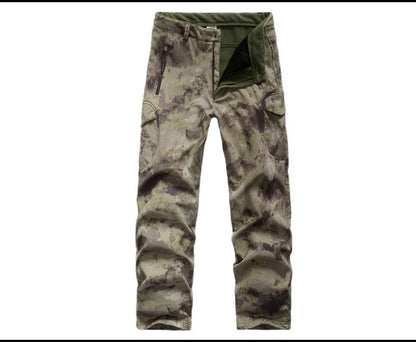 Tactical Pants Soft Shell Fleece Cargo Pants Men Hunting Pants Camouflage  Pant Casual Trousers Unisex Waterproof