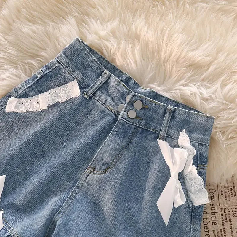 Blue High Waist Denim Shorts for Women Youthful Cheap Classic Stretchy Kpop Japanese 2000s Style Hot XL Short Jean Pants Woman