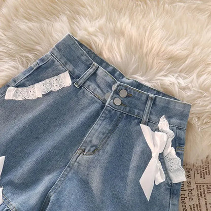 Blue High Waist Denim Shorts for Women Youthful Cheap Classic Stretchy Kpop Japanese 2000s Style Hot XL Short Jean Pants Woman