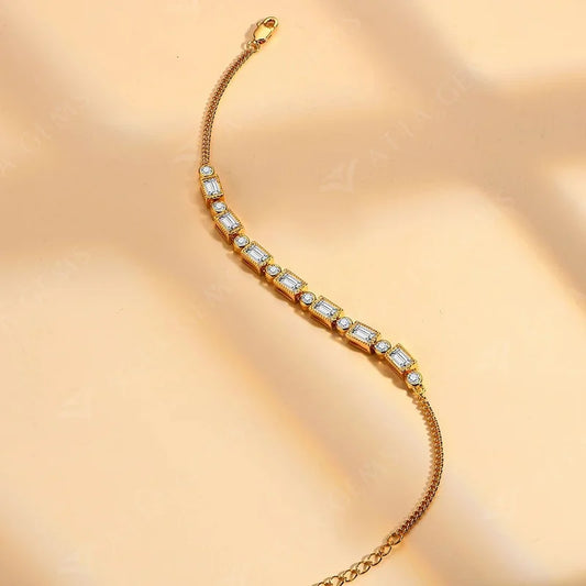 Bracelet de luxe en moissanite couleur D en argent sterling 925, 100 % 2023, pour femme, fiançailles, mariage, soirée, bijou raffiné, cadeau