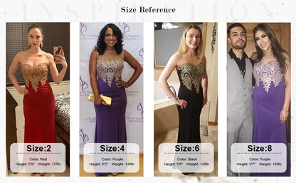 Elegant Mermaid Evening Dress Women Golden Appliques Lace Royal Blue Sweetheart Illusion Wedding Party Prom Gowns Robe de Soiree