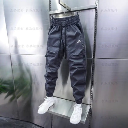 Multi-Pocket Cargo Pants Solid Color Casual Harem Pencil Trousers Outdoor Jogging Sweatpants Luxury Brand Men's Clothing
