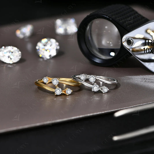 Bagues en moissanite pour femmes, diamants taille ronde VVS1, alliance de mariage torsadée en argent S925, bague de fiançailles réglable pour la mariée