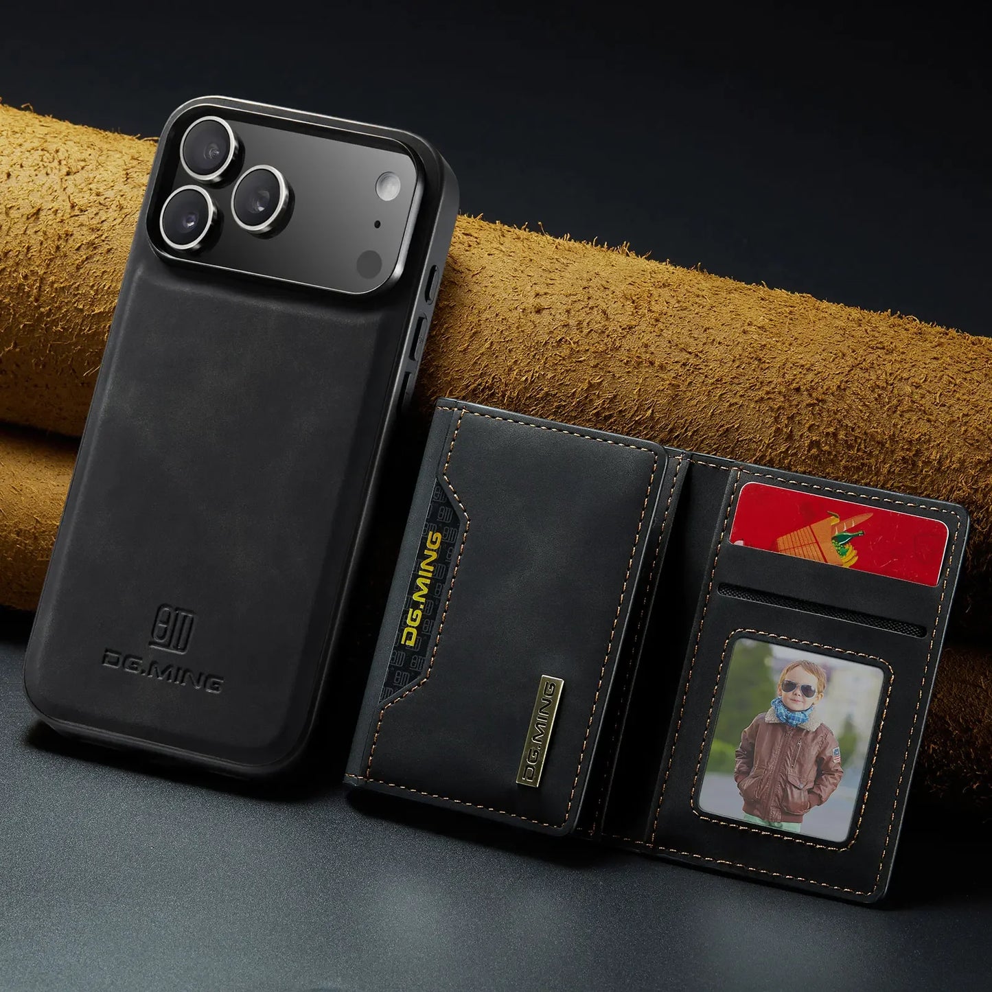 Luxury Leather Phone Case for IPhone 17 Pro Max Air16E 16 14 15 Plus 13 12 11 Pro Max Magnetic Detachable Card Stand Wallet