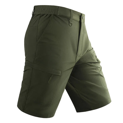 Waterproof Cargo Shorts Men's Summer Quick Dry Hiking Shorts Outdoor Multi-pockets Camping Training Work Shorts Man