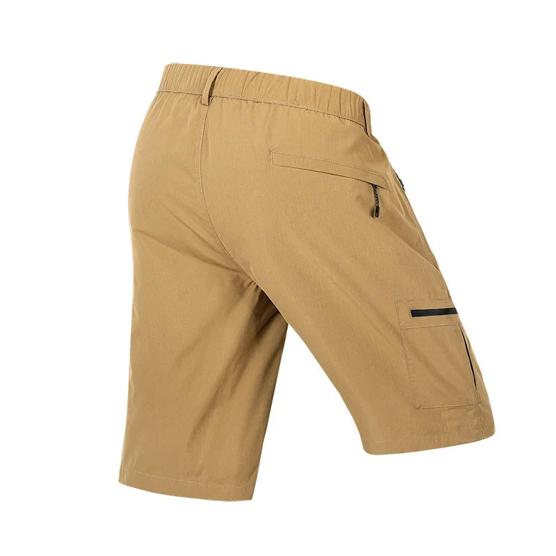 Summer Quick Dry Cargo Shorts Mens Lightweight Work Cargo Shorts Multi Pockets Waterproof Outdoor Hiking Fishing Shorts Male